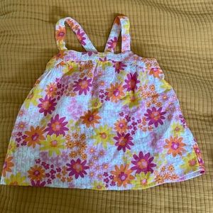 Cat and jack flower power lightweight cotton top size 6